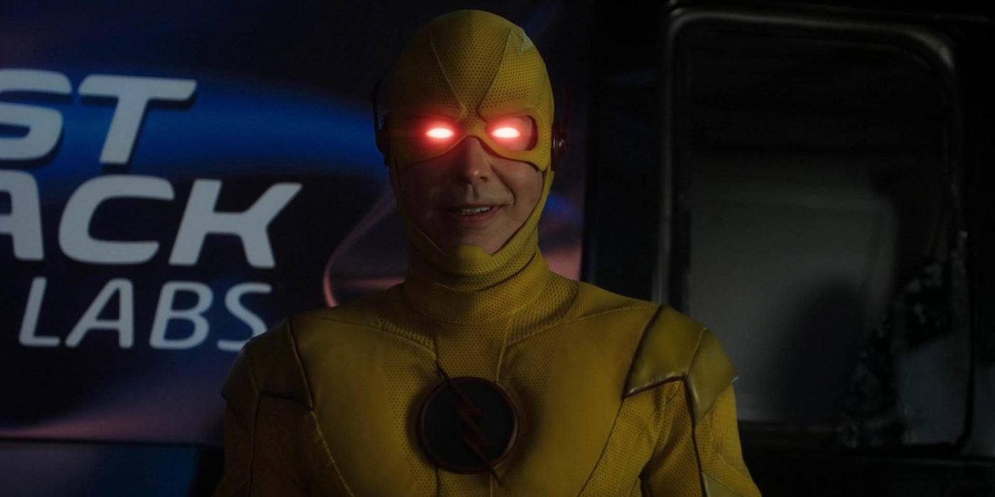 Harrison Wells in a new and improved Reverse Flash suit in The Flash
