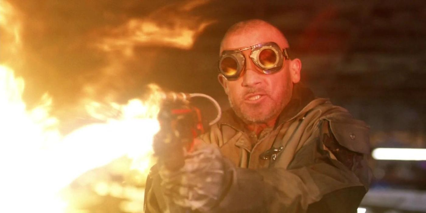 Heat Wave firing a blast of flames in 'DC's Legends of Tomorrow'