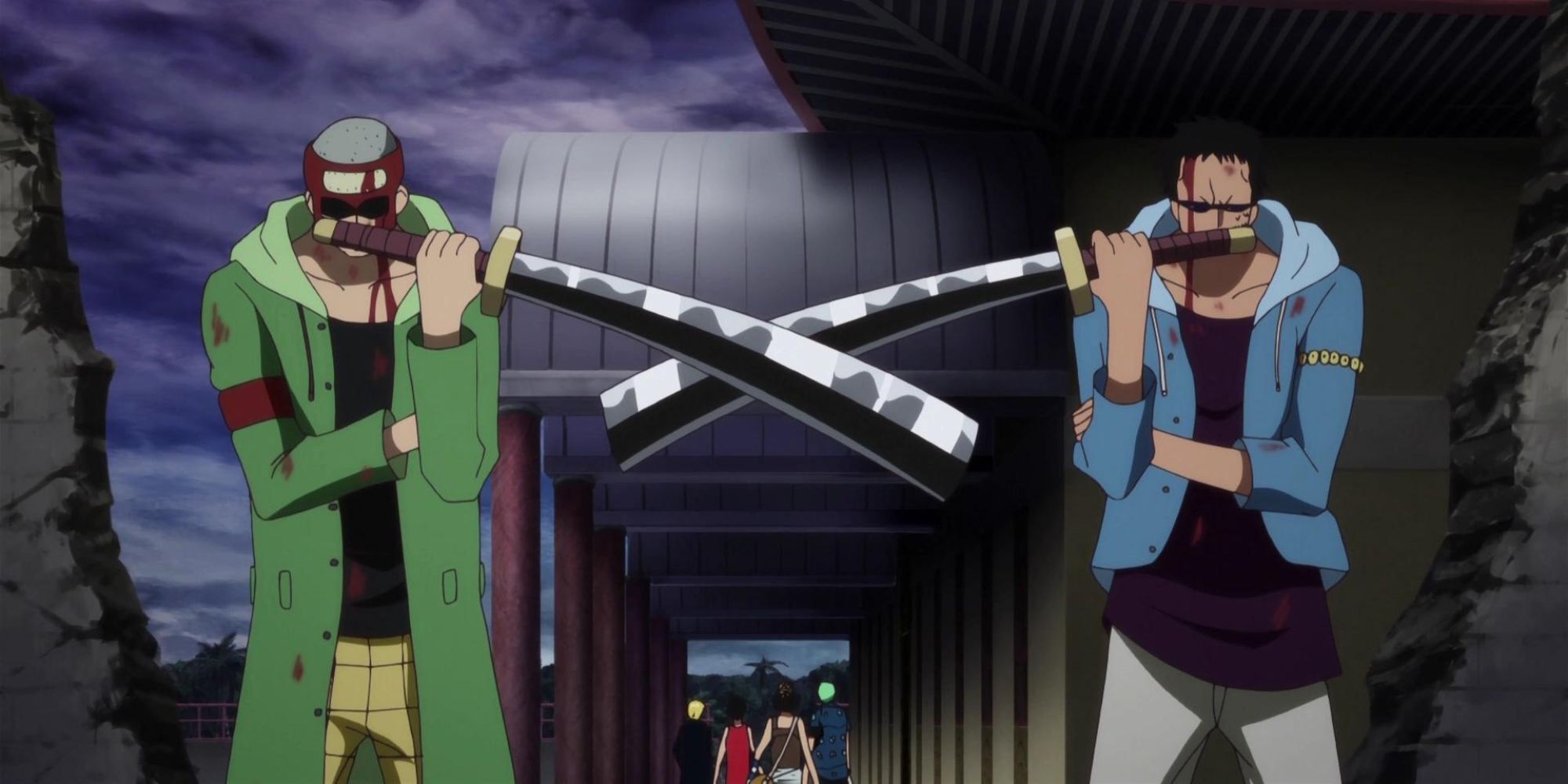 Johhny and Osaku wielding the Nakiri Swords in One Piece