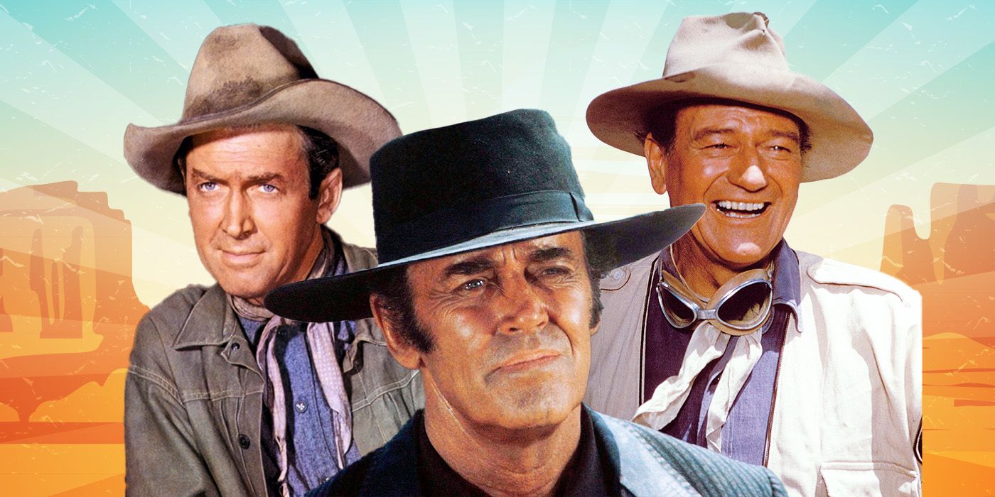 John Wayne, Jimmy Stewart, and Henry Fonda