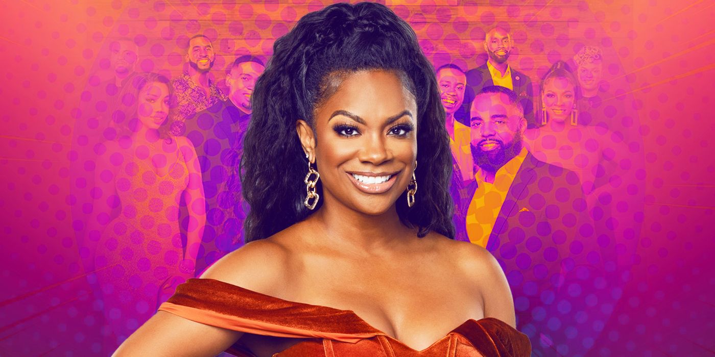 Kandi Burruss poses and smiles front and center with cast of 'Kandi and the Gang' 