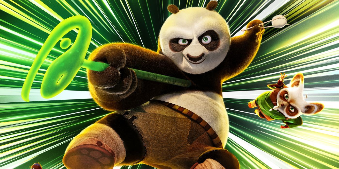 Po and Shifu on the poster for Kung Fu Panda 4
