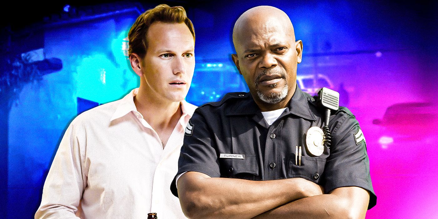 Custom image of Patrick Wilson and Samuel L. Jackson from Lakeview Terrace against a blue & pink background
