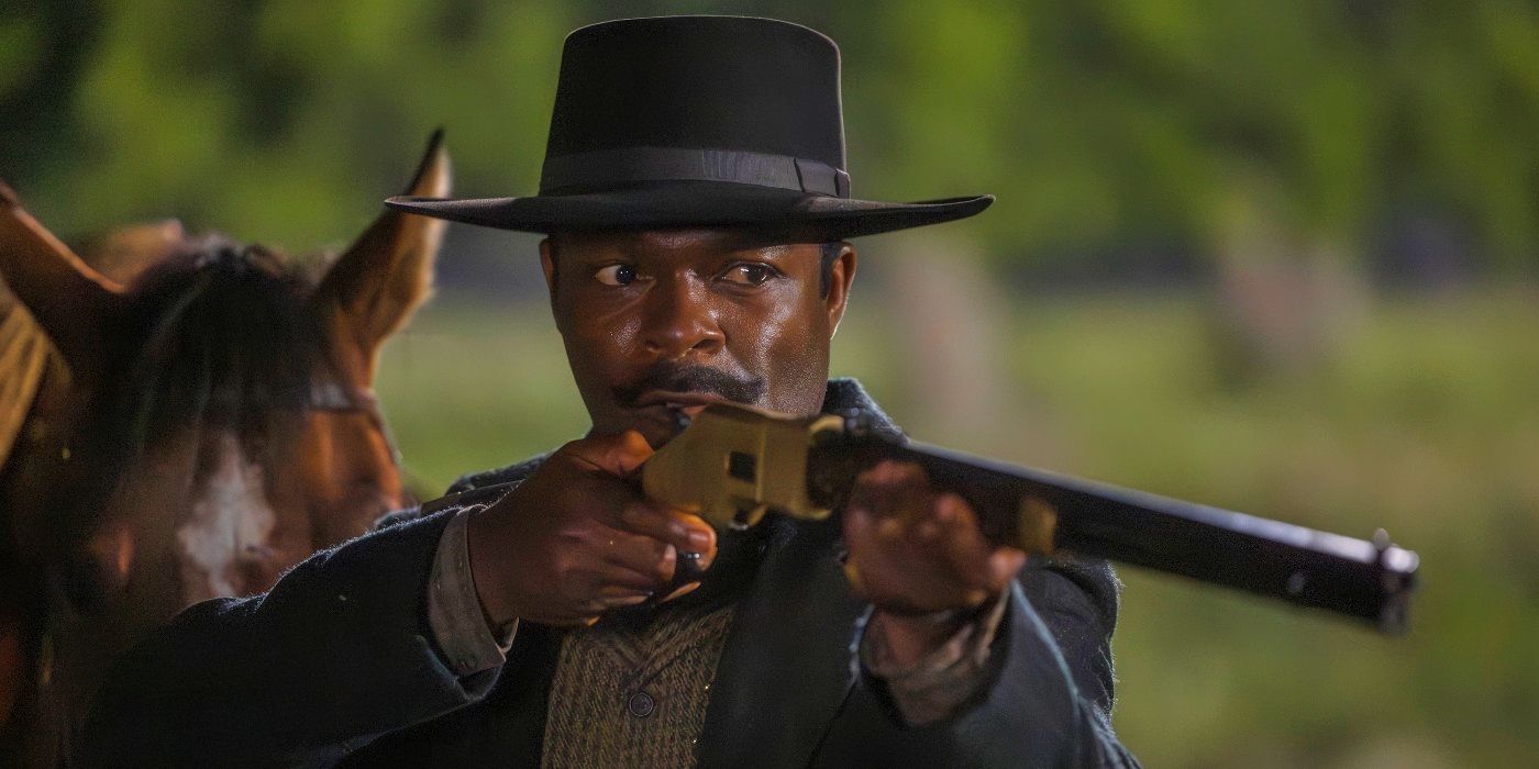 David Oyelowo pointing a rifle in the Lawmen: Bass Reeves finale