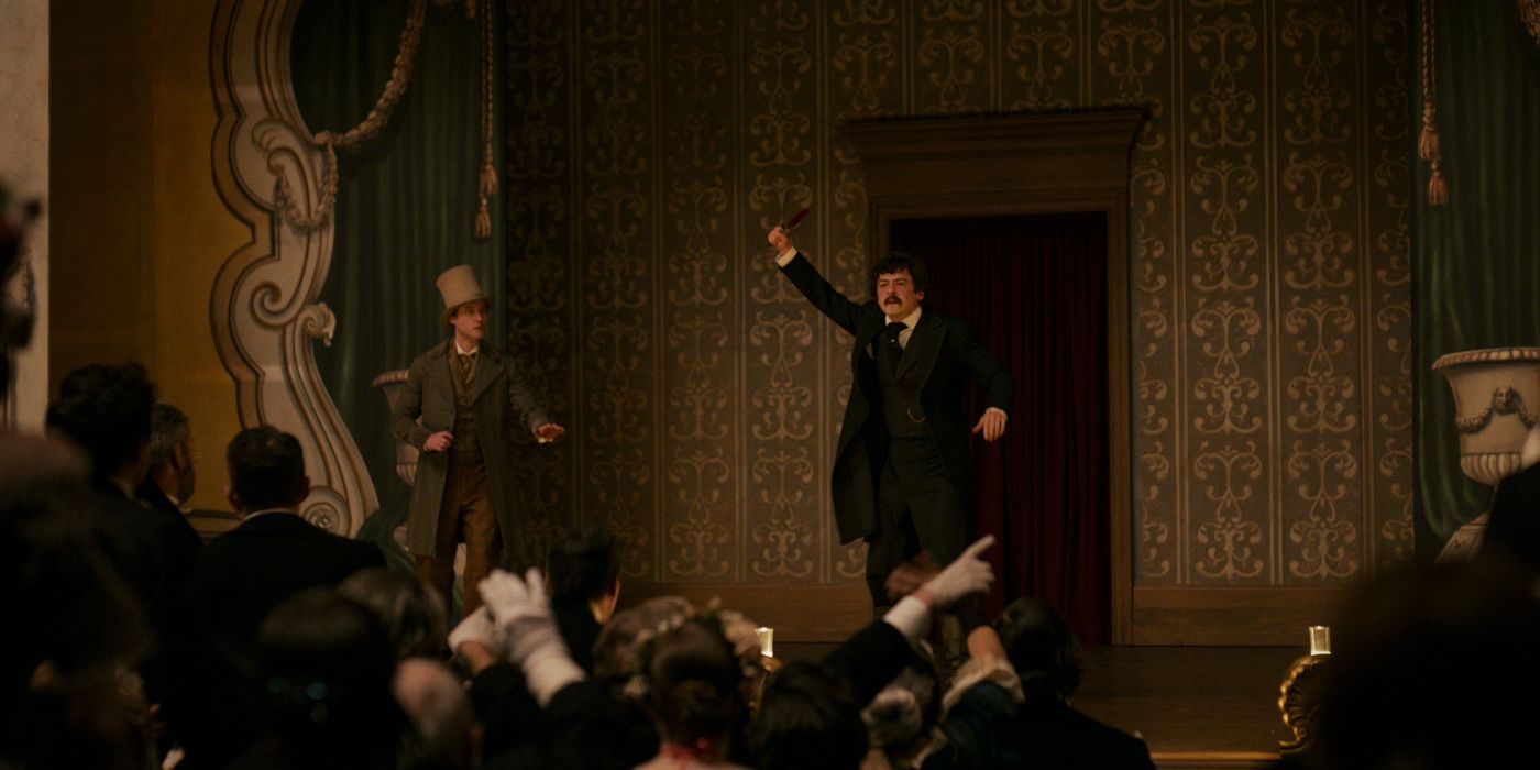 Anthony Boyle as John Wilkes Booth in &lsquo;Manhunt&rsquo;