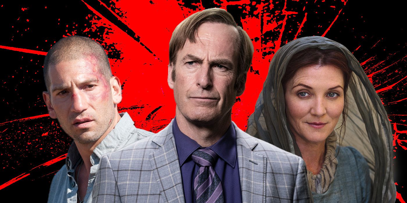 A custom image of Shane from The Walking Dead, Saul from Better Call Saul, and Catelyn Stark from Game of Thrones