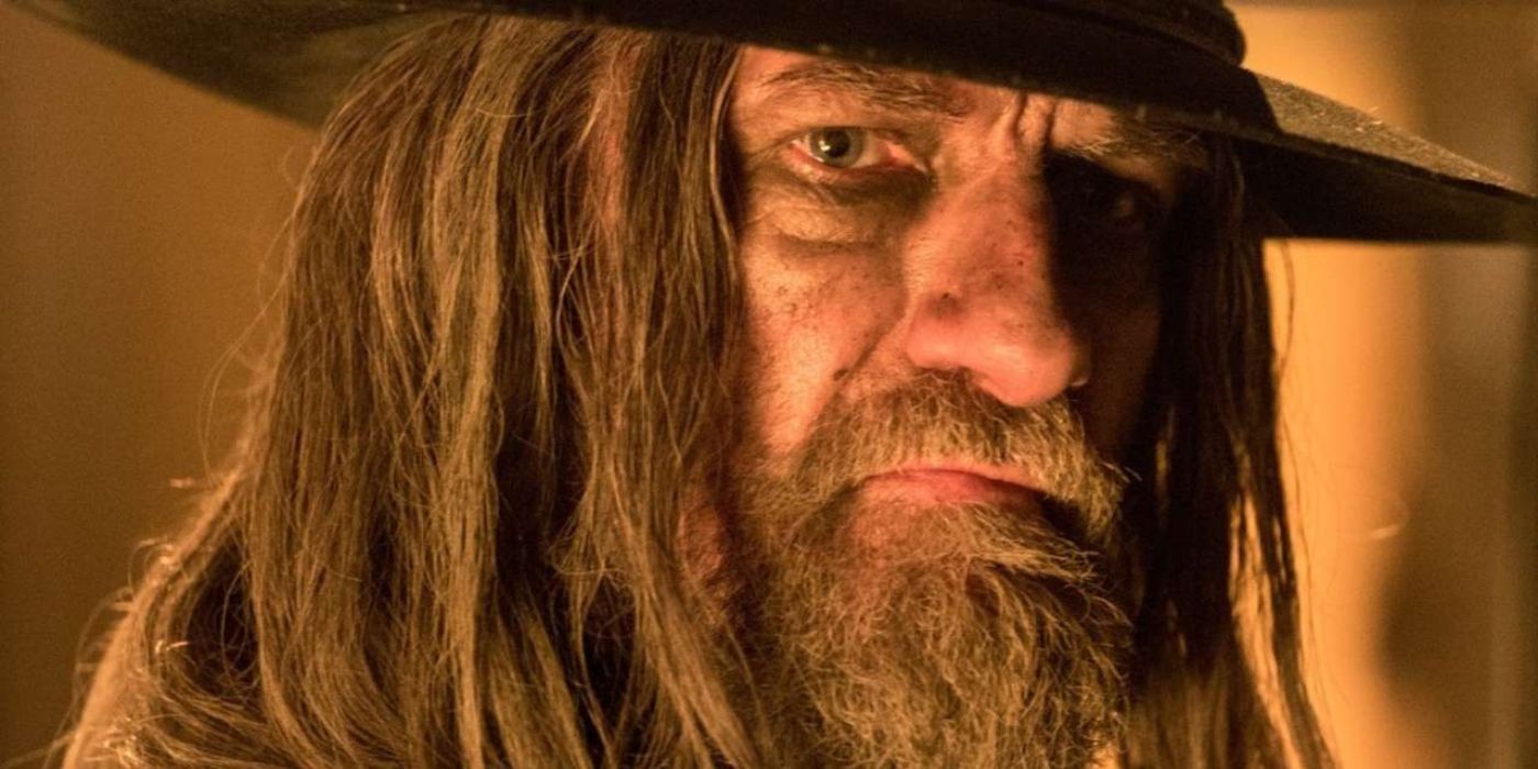 A close-up shot of Graham McTavish as the Saint of Killers in Preacher