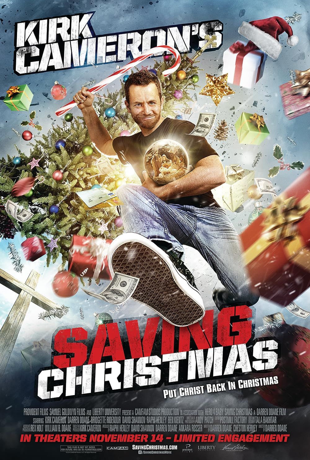movie poster for Kirk Cameron's Saving Christmas 