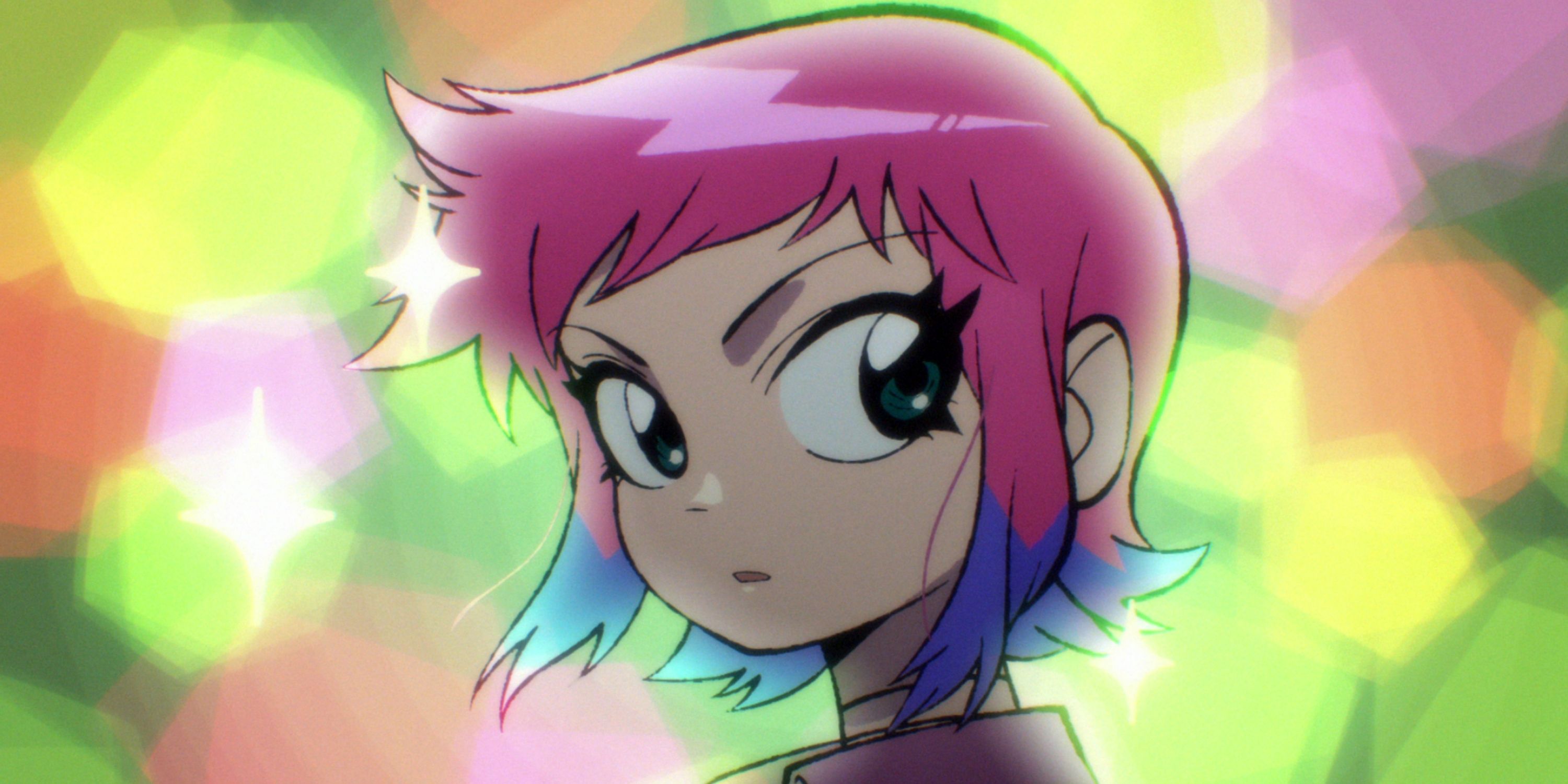 Mary Elizabeth Winstead as Ramona Flowers in the Netflix anime series Scott Pilgrim Takes Off