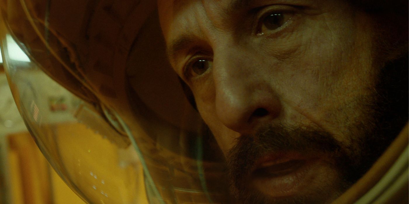 A closeup of Adam Sandler as Jakub in Spaceman