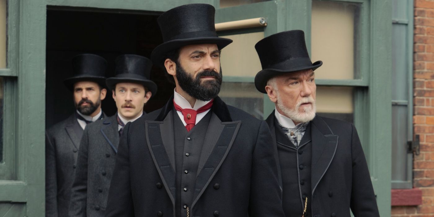 Morgan Spector and Patrick Page in The Gilded Age Season 2, Episode 6