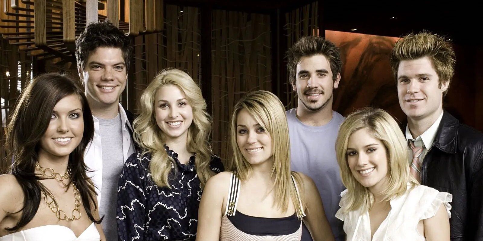 The Hills S1 cast smile for promo photo
