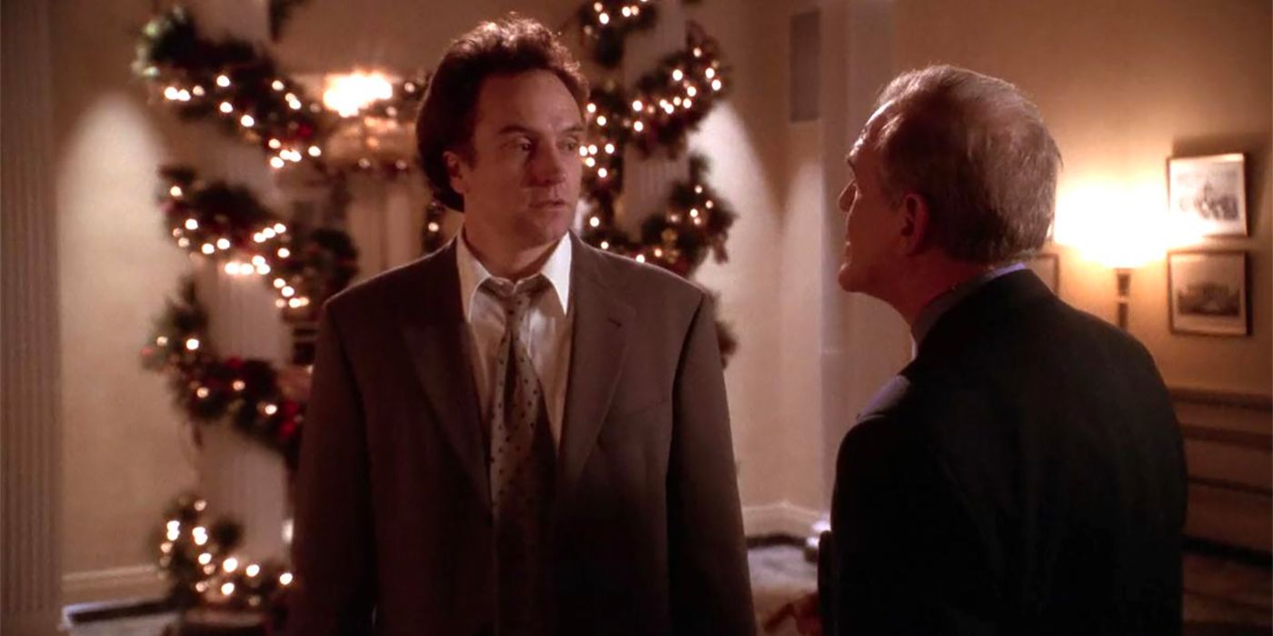 Bradley Whitford as Josh Lyman and John Spencer as Leo McGarry in The West Wing Noël Episode