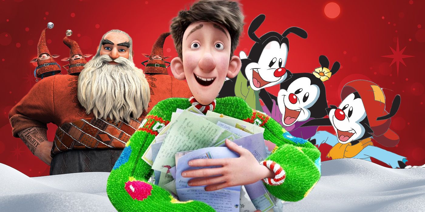 Blended image showing characters from Rise of the Guardians, Arthur Christmas, and Wakko's Wish.