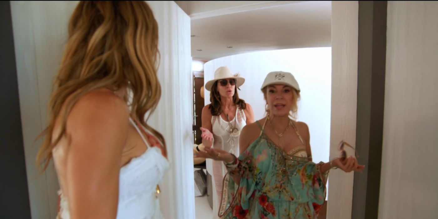 Real Housewives of New York Ramona Singer and Luann de Lesseps argue