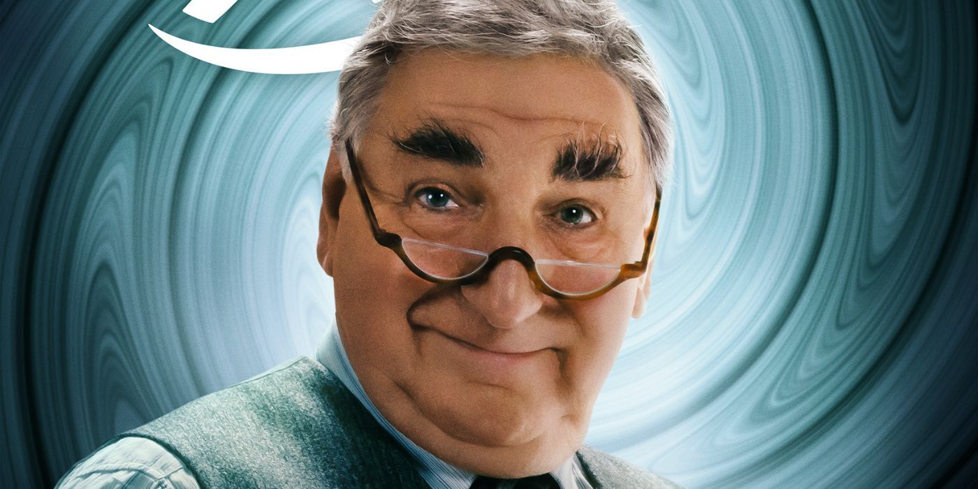 Jim Carter as Abacus Crunch on a character poster for Wonka
