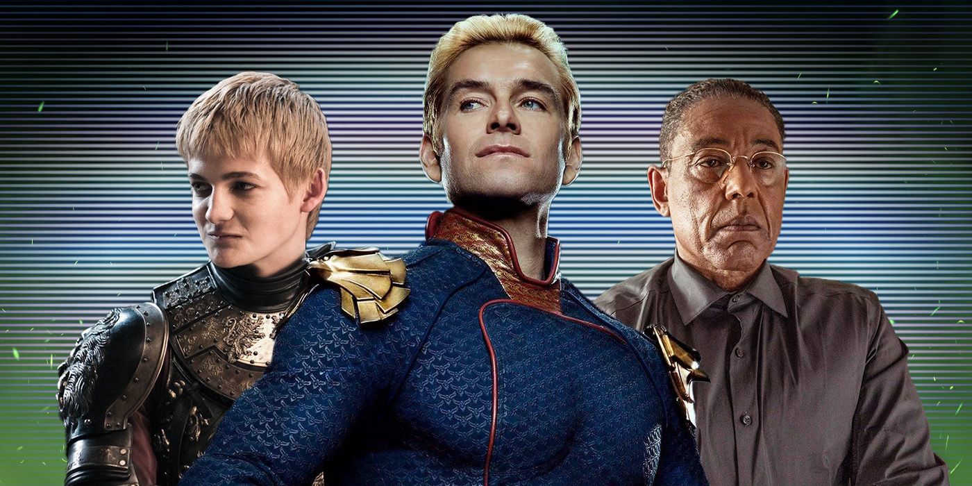 Joffrey from Game of Thrones, Homelander from The Boys, and Gus Fring in Better Call Saul.