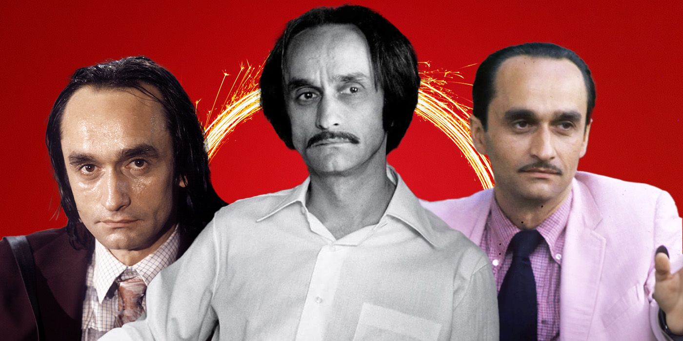 John Cazale in Dog Day Afternoon, The Deer Hunter, and The Godfather, in front of a red background