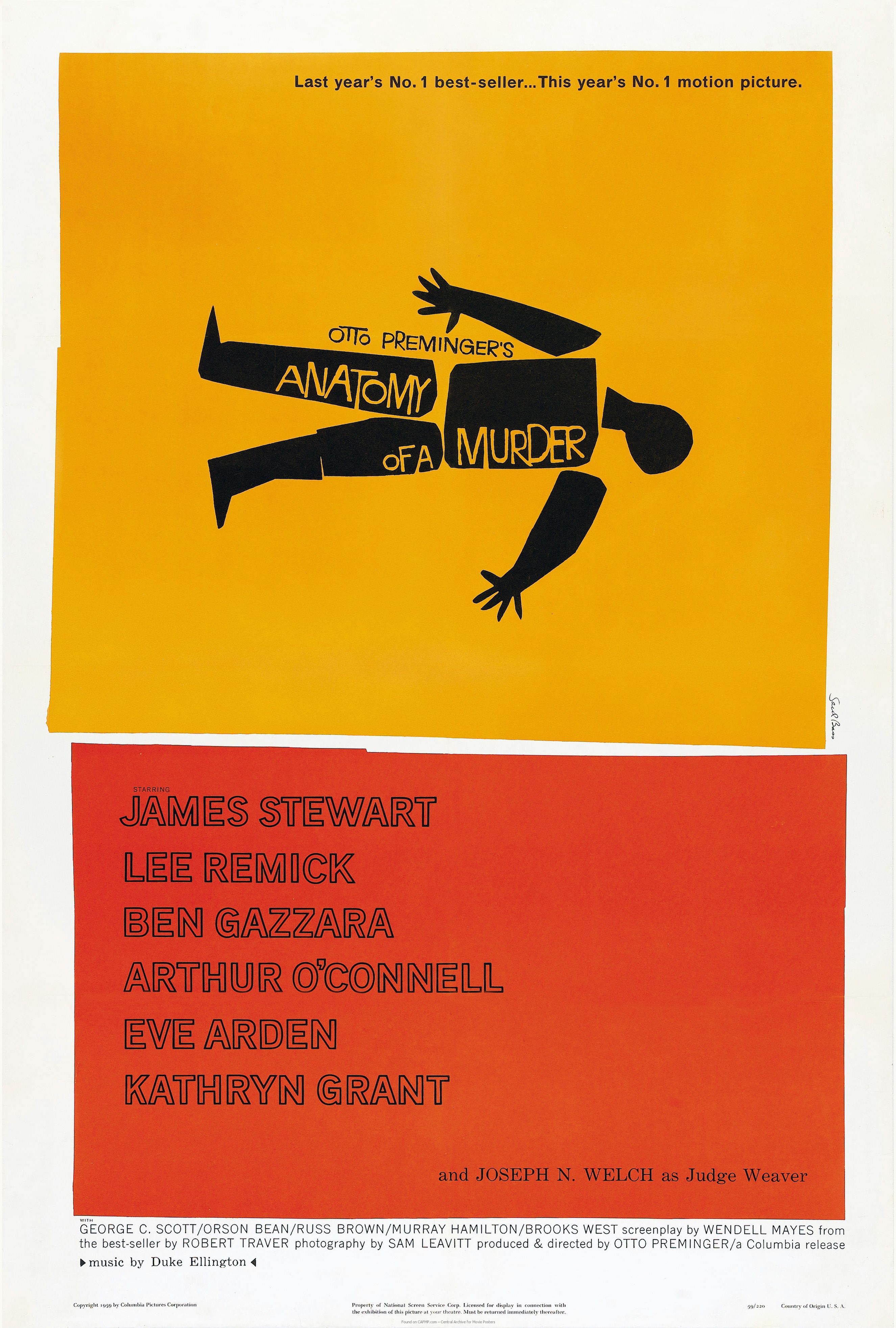 Anatomy of a Murder 1959 Film Poster
