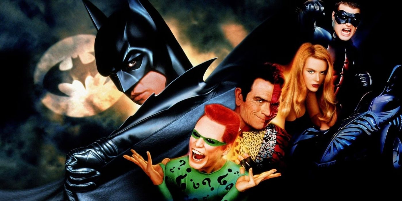 Poster for Joel Schumacher's 1995 Batman Forever film.