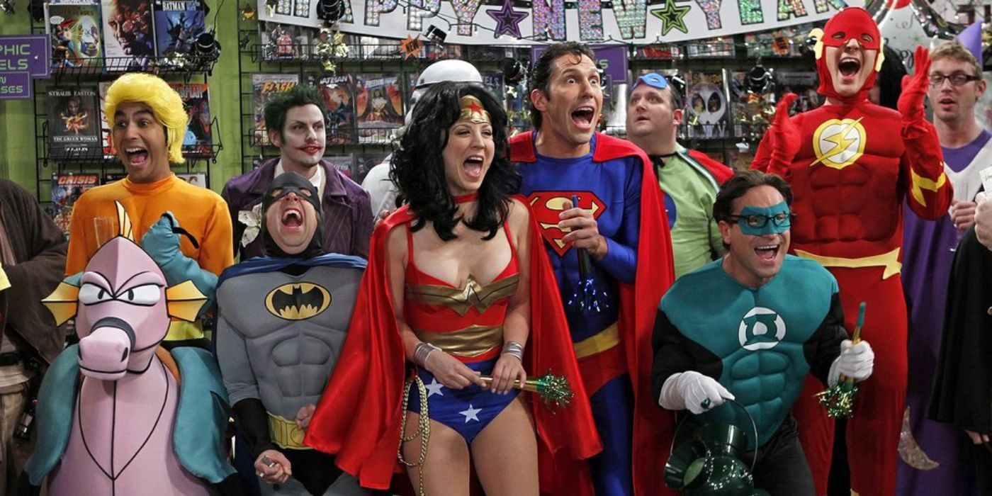 The Big Bang Theory cast dressed in Halloween costumes