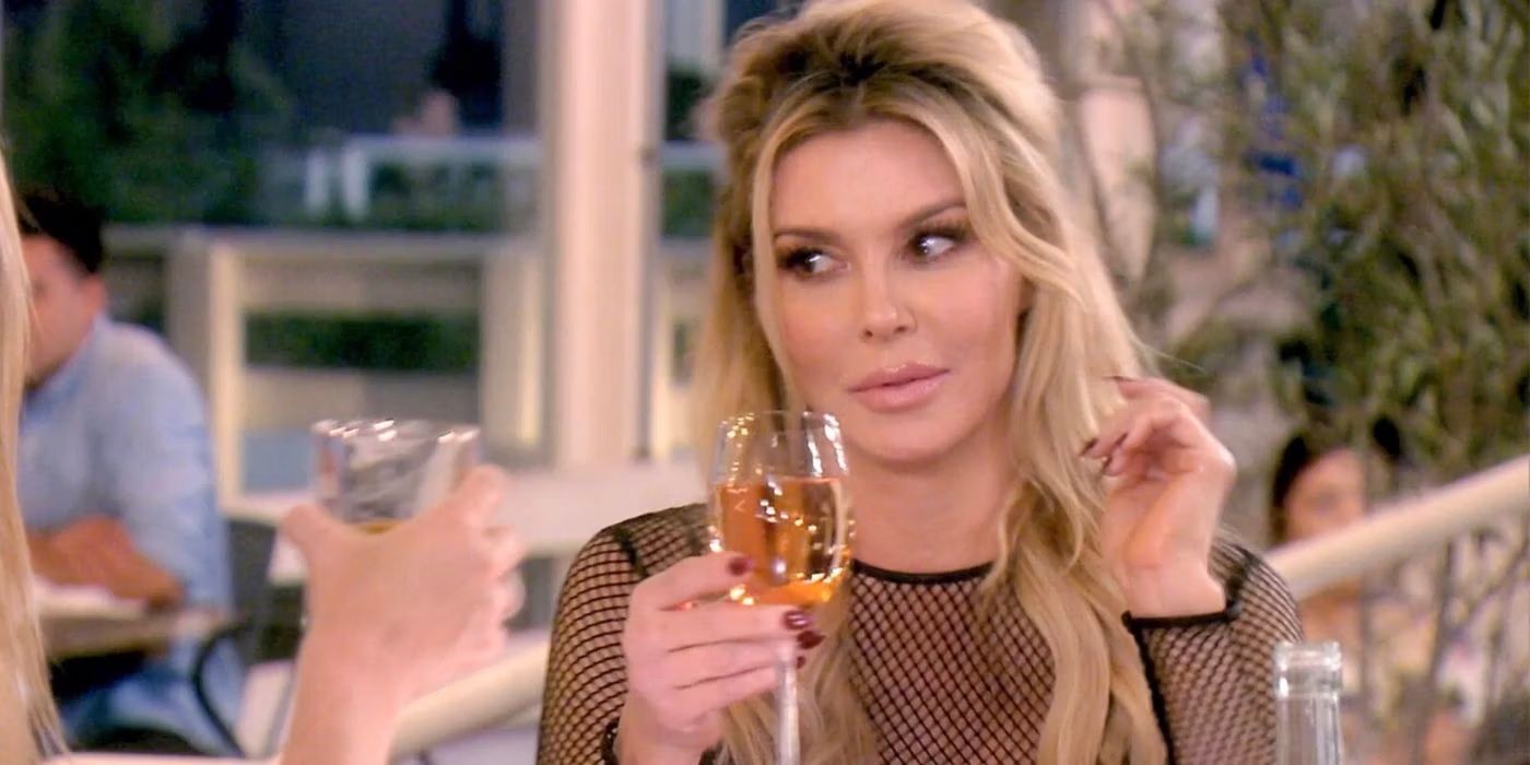 brandi glanville drinking wine on RHOBH