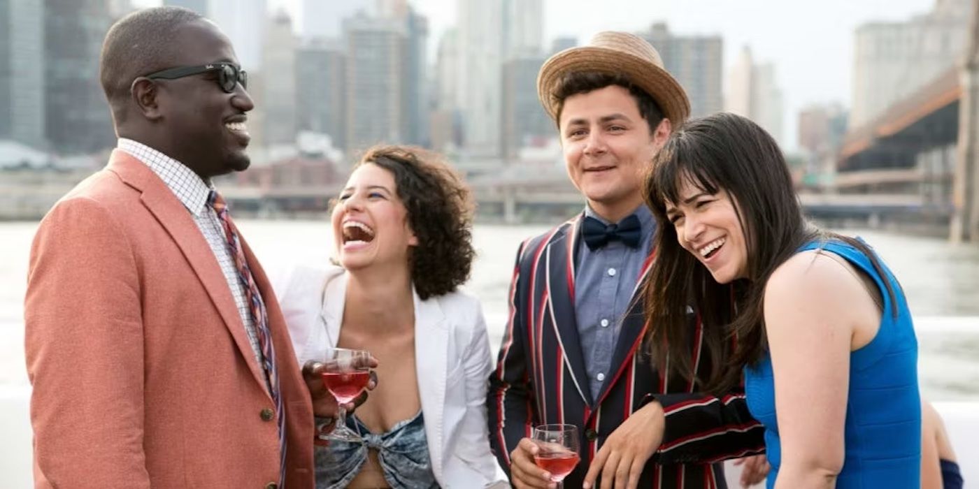 Hannibal Buress as Lincoln, Ilana Glazer, Arturo Castro as Jaime, and Abbi Jacobson