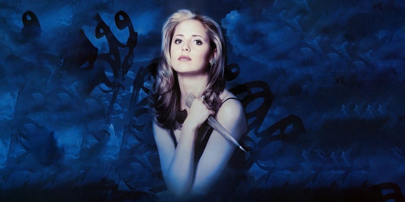 Buffy The Vampire Slayer show starring Sarah Michelle Gellar in 2000. Stylized promo photo