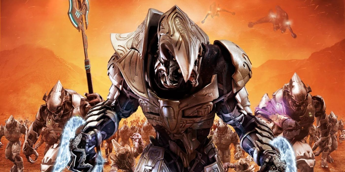 The Arbiter leading troops in 'Halo Wars'