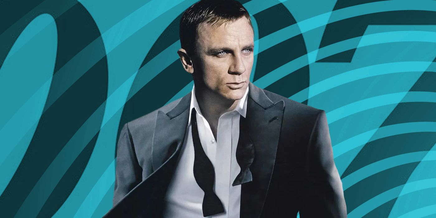 Daniel Craig as James Bond with a 007 background