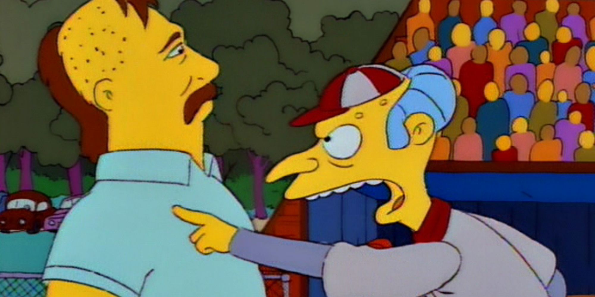 Mr. Burns shouting at Don Mattingly in The Simpsons.