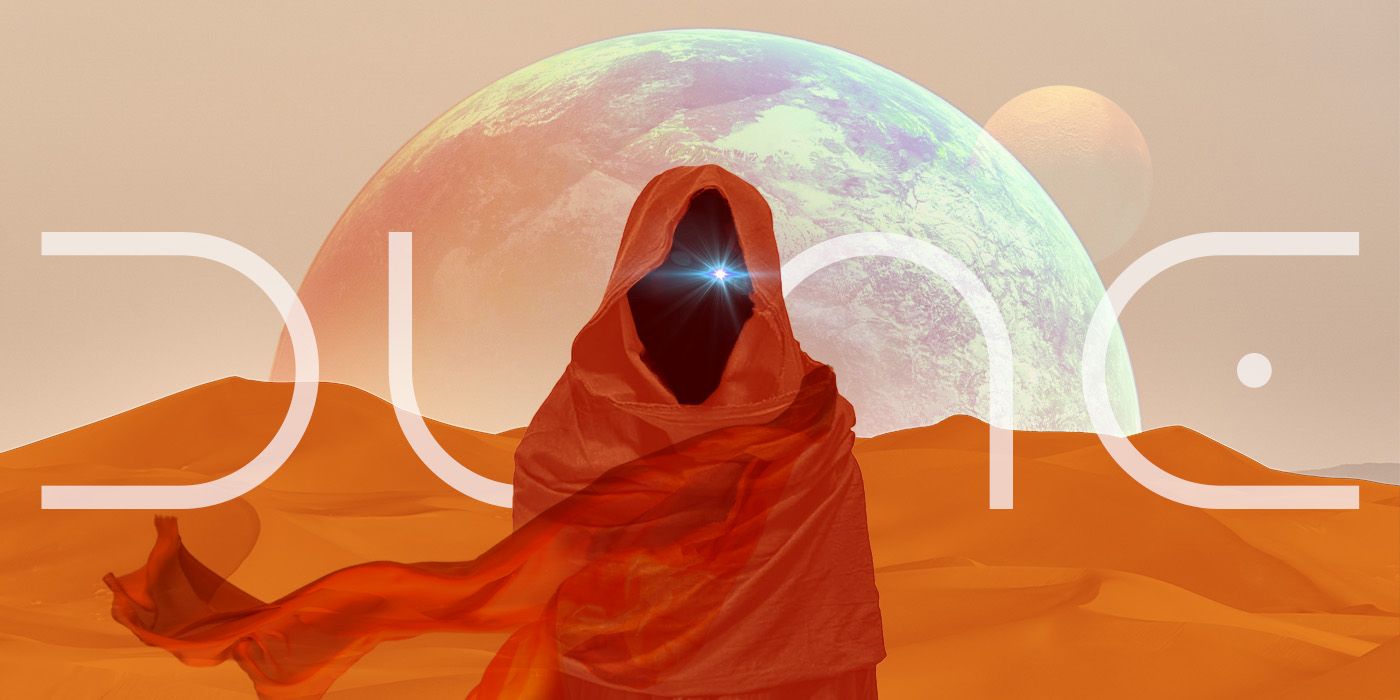 Custom image of a Bene Gesserit sister against a desert terrain with a setting moon and the word 