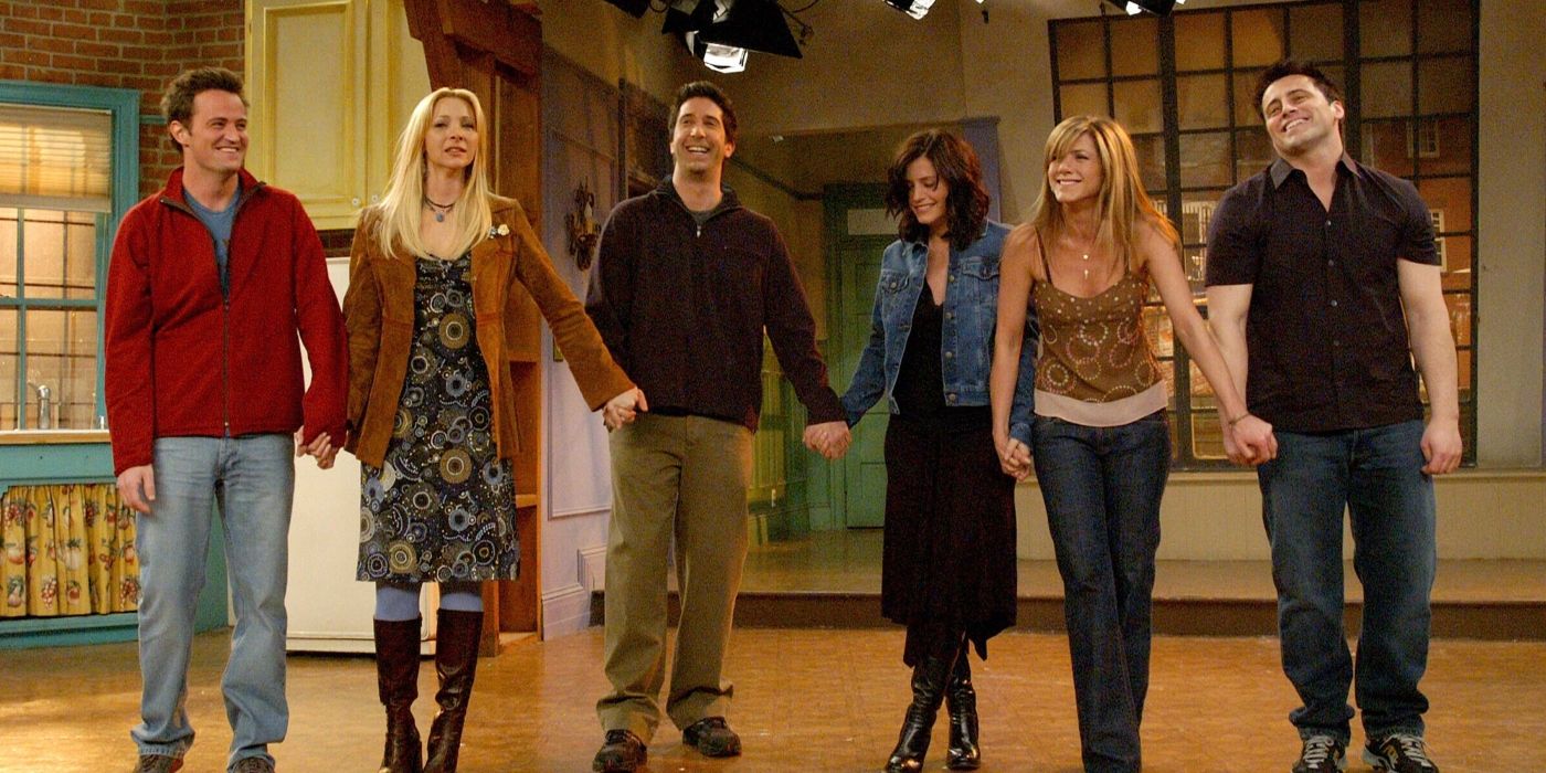David Schwimmer, Courteney Cox, Matthew Perry, Lisa Kudrow, Matt LeBlanc, and Jennifer Aniston of Friends