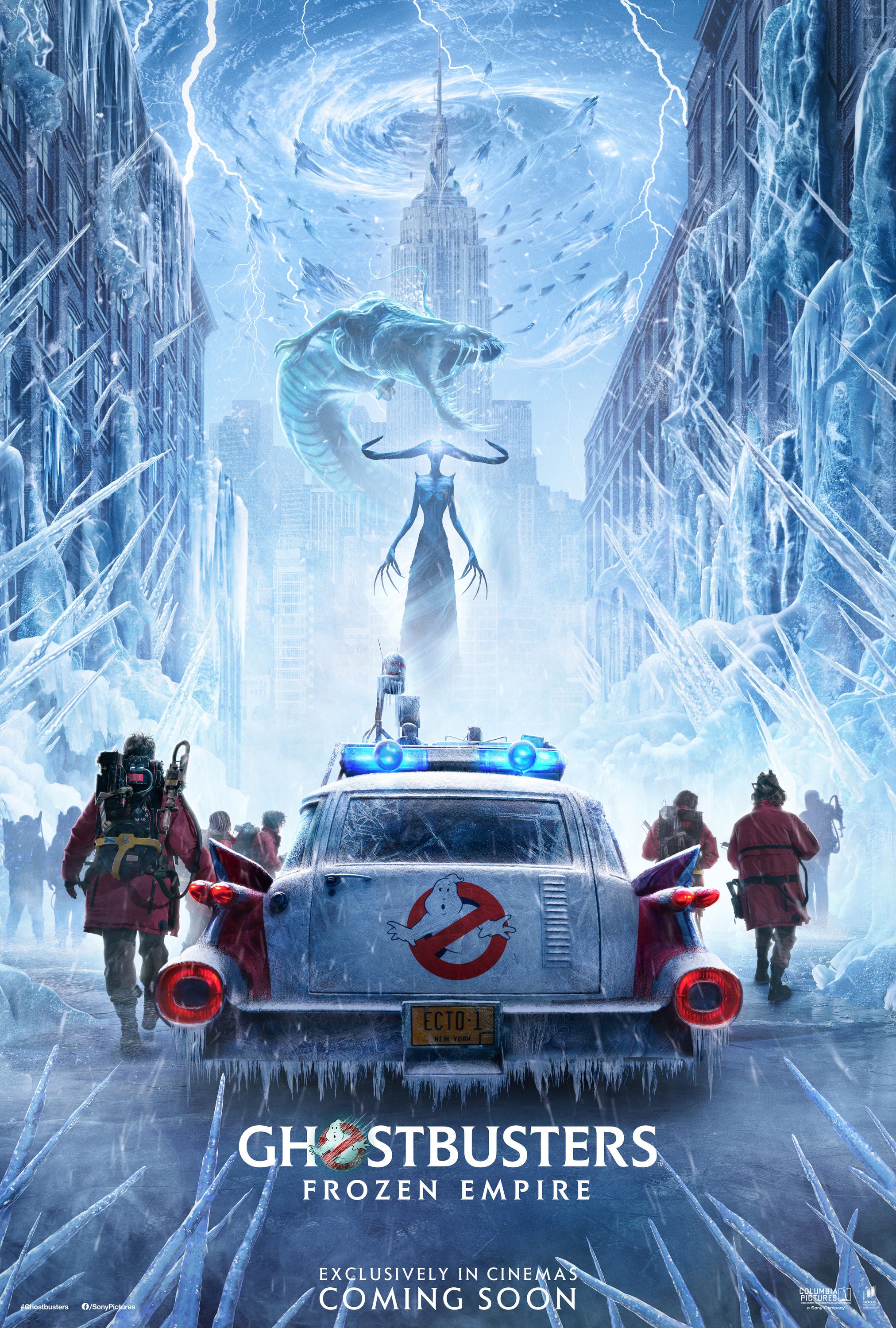 New 'Ghostbusters Frozen Empire' 4DX Poster Puts Regal Cinemas on Ice