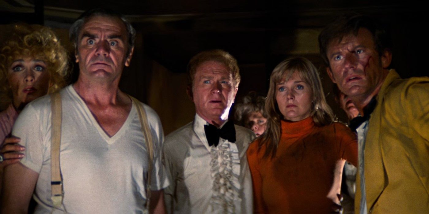 Survivors grimy from their journey to freedom in 'The Poseidon Adventure'