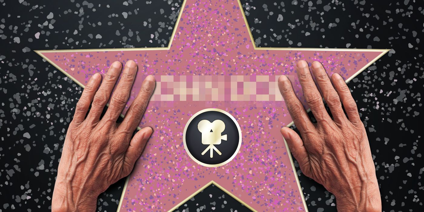 A custom image of someone's hands holding the Hollywood Walk of Fame Star
