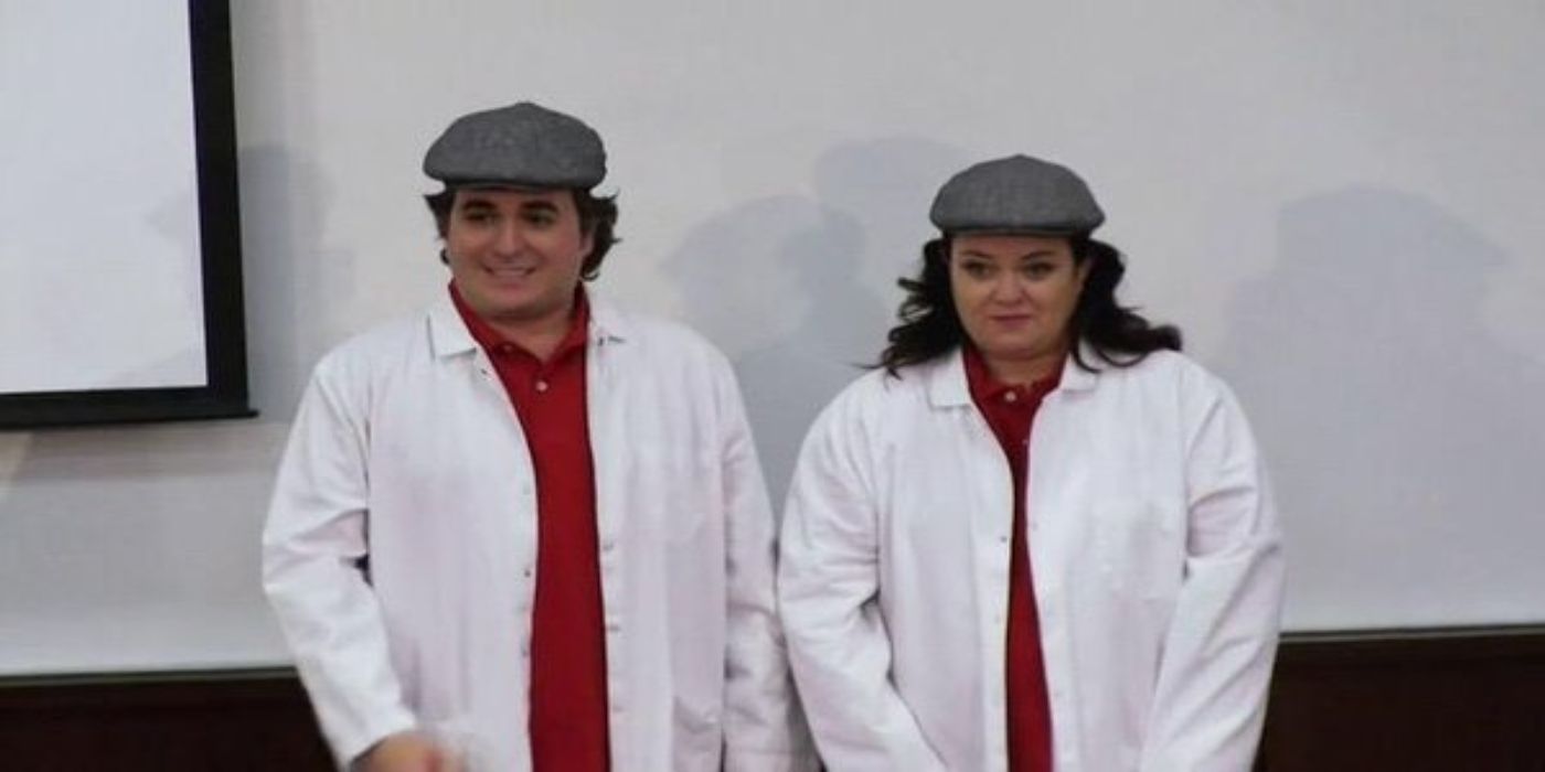 Q and Rosie O'Donnell as scientists in Impractical Jokers