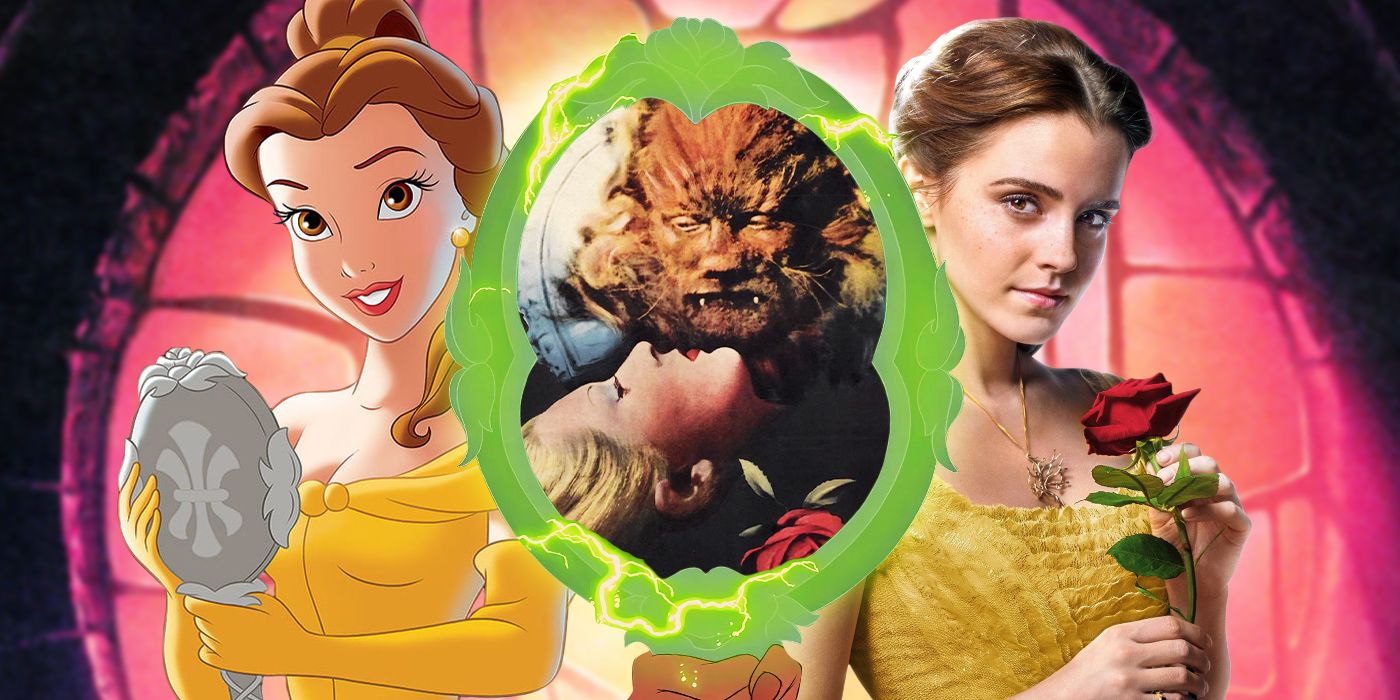 A custom image of animated Belle, Emma Watson's Belle, and Josette Day's Belle