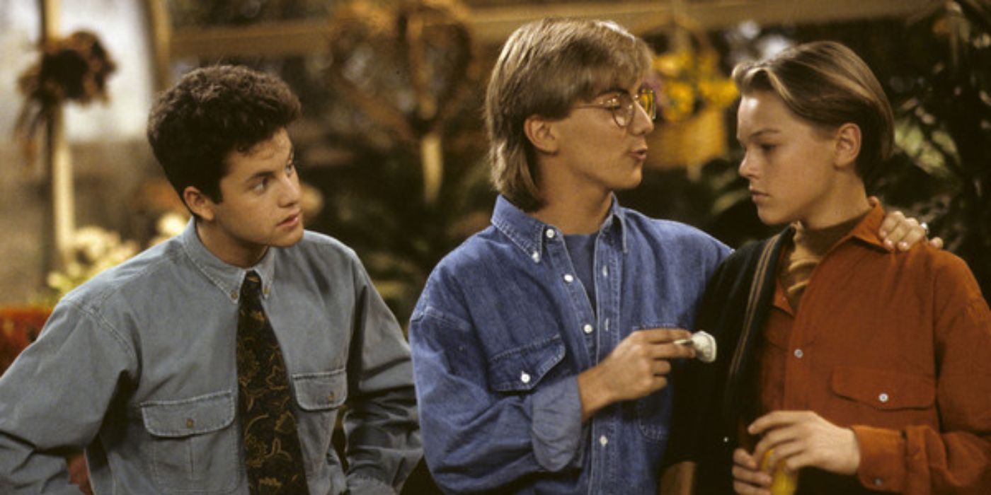 Leonardo DiCaprio with Kirk Cameron and Jeremy Miller on Growing Pains