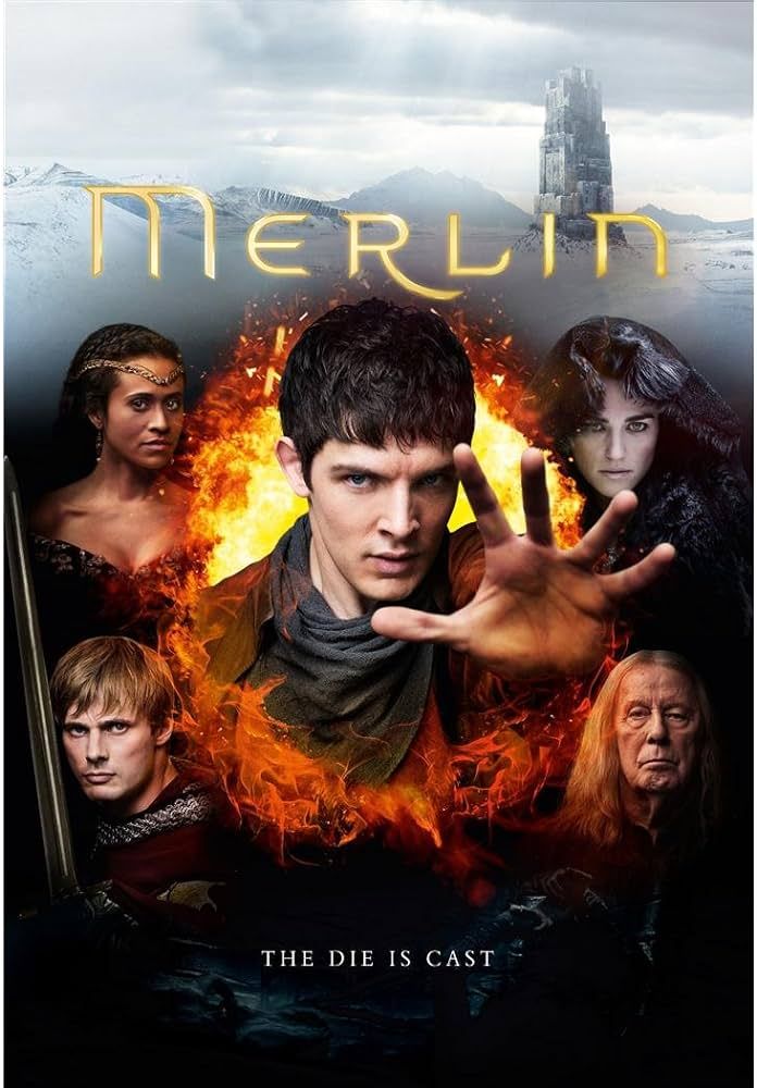 Poster for the show Merlin showing the main characters