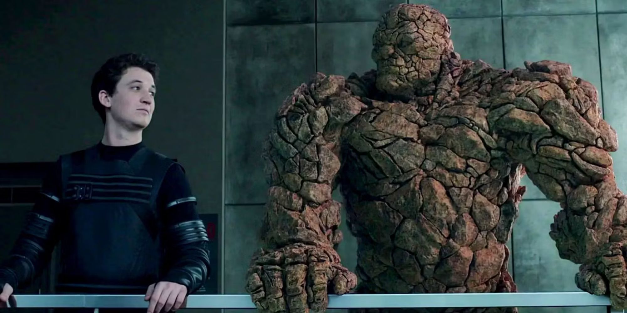 Miles Teller and Jamie Bell in Fantastic Four