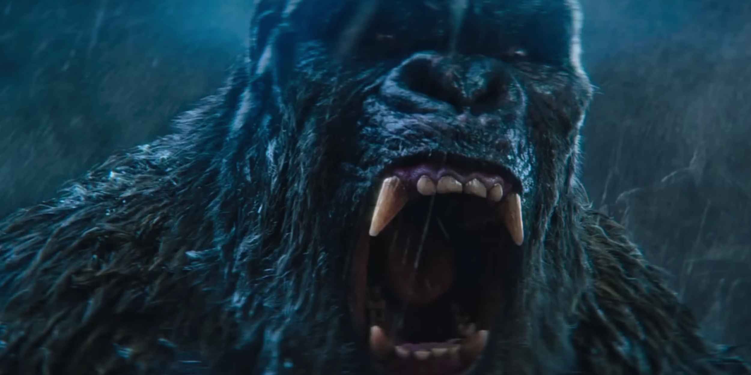 Close-up of Kong growling on Skull Island in 'Monarch: Legacy of Monsters'