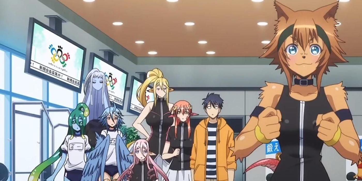 The cast of Monster Musume Everyday Life With Monster Girls at a mall