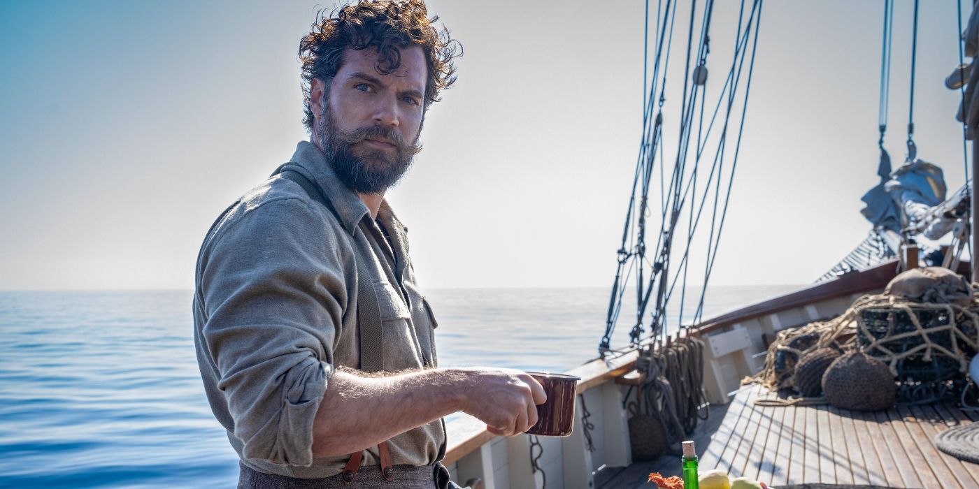 Henry Cavill as Gus March-Phillips on a boat.