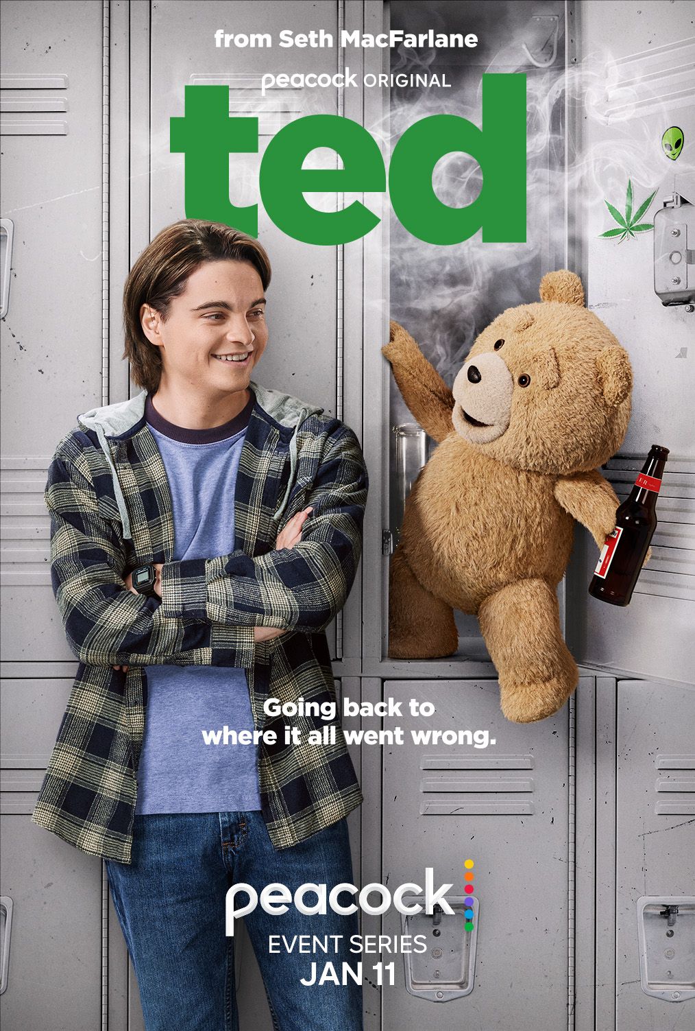 Max Burkholder on the poster for the Ted series