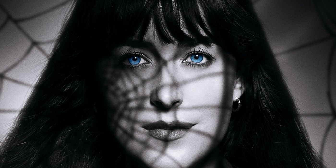 Dakota Johnson as Cassandra Webb on a character poster for Madame Web