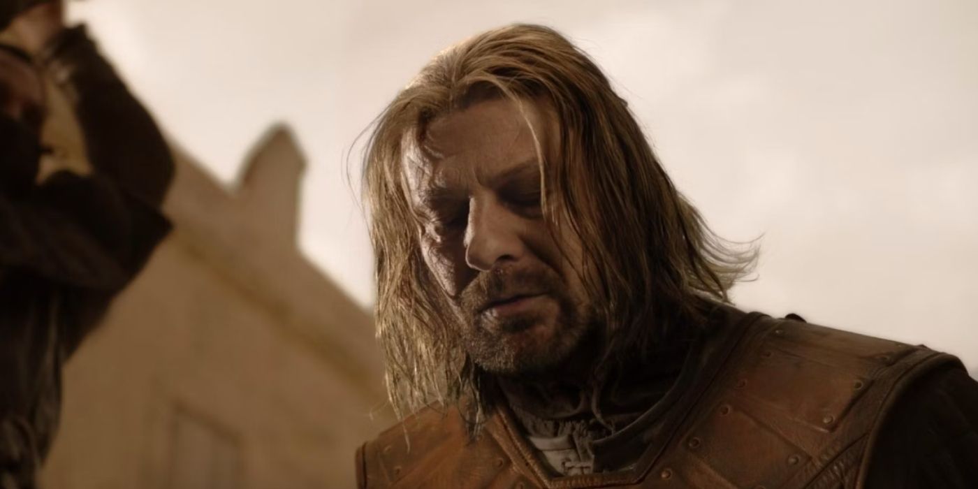 Ned Stark, played by Sean Bean, in his execution scene in Game of Thrones