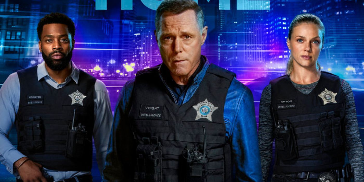LaRoyce Hawkins, Jason Beghe, and Tracy Spiridakos on the poster for Chicago PD