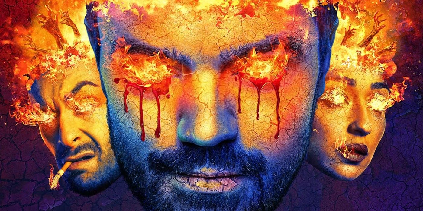 Preacher - Promo image of Cassidy, Jesse and Tulip with fire coming from their eyes