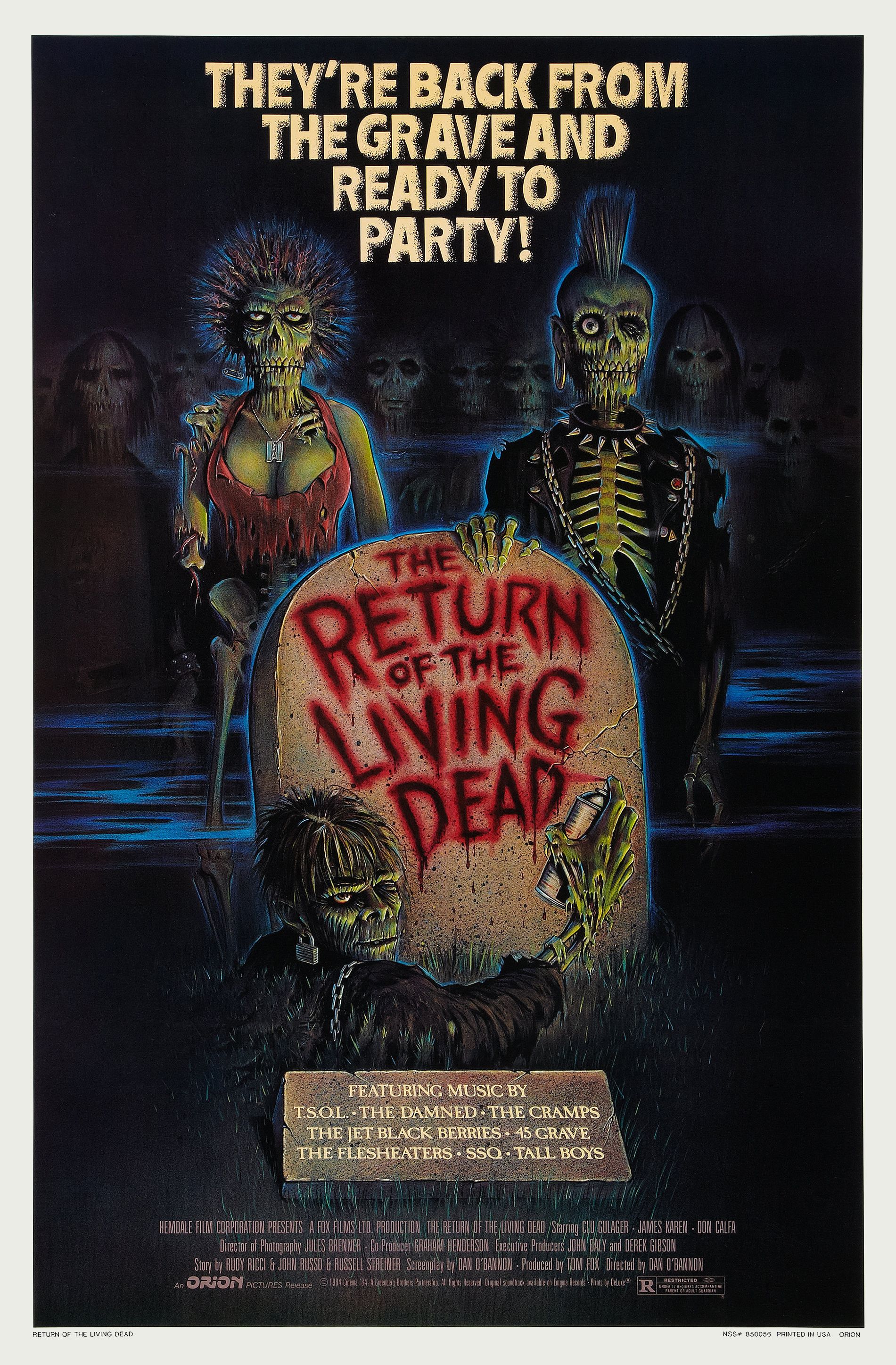The poster for The Return of the Living Dead